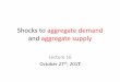 Lecture 16 October 27 , 2017 - Johns Hopkins University to aggregate demand and aggregate supply Lecture 16 October 27th, ... •The effects of demand and supply ... Prices Fall Output