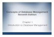 Concepts of Database Management Seventh Editionusers.cis.fiu.edu/~aleroque/COP4703/Lectures/COP4703… ·  · 2013-06-19Concepts of Database Management Seventh Edition ... – Database