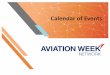 calendar Of Events - Aviation Weekevents.aviationweek.com/current/CUSTOM/uploads/Calendar2018.pdf · Aviation Week Network’s MRO focused series of conferences and exhibitions is