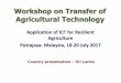 Workshop on Transfer of Agricultural Technologyuncapsa.org/Document/capsa-mardi/final/12_Sri_Lanka.pdf · Workshop on Transfer of Agricultural Technology ... enhancing agro-based