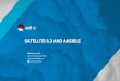 SATELLITE 6.3 AND ANSIBLE - Red Hatpeople.redhat.com/mlessard/mtl/presentations/fev2017/Satellite6.3... · You Tube RED HAT' SATELLITE Any Context Hosts Na me Content v Containers