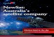 NewSat: Australia’s satellite company · NewSat: Australia’s satellite company Jabiru Satellite Program launching 2013 For personal use only Hottest bird in the sky