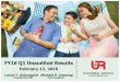 FY16 Q1 Unaudited Results - Universal Robina dot com · FY16 Q1 Unaudited Results ... (Plant 6) •New Wafer Line •New Biscuit Line ... Property, plant, and equipment 40,343 38,832