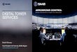 Digital Tower Solutions - World ATM Congress Presentations/Digital... · DIGITAL TOWER SERVICES David A Shomar, Vice President Civil Security, MENA Region ... ‒ASMGCS & surveillance