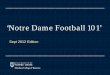 ‘Notre Dame Football 101’ - GBP Student Services · ‘Notre Dame Football 101’ ... – Consistently lead the nation in graduation rates • 99% graduation rate since 1962 