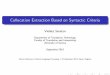 Collocation Extraction Based on Syntactic Criteria · Collocation Extraction Based on Syntactic Criteria Violeta Seretan Department of Translation Technology Faculty of Translation
