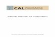 Sample Manual for Volunteers - Home - CAL Insurance Manual for Volunt… ·  · 2011-11-03Sample Manual for Volunteers . ... confidentiality agreement. This is done to protect the