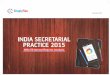 INDIA SECRETARIAL PRACTICE 2015 - CimplyFive · INDIA SECRETARIAL PRACTICE 2015 Nifty 50 Annual Reports Analysis December 2015. Contents 1. editor’s note: Why, What & Who 2. executive