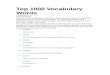 Top 1000 Vocabulary Words - Calhoun County School … 1000... · Web viewThe top 1,000 vocabulary words have been carefully chosen to represent difficult but common words that appear