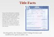 Title Facts - jeffconline.jccal.orgjeffconline.jccal.org/Sites/Jefferson_County/Documents/Revenue...Title Facts Some of the ... This information is presented to the ... – Individual