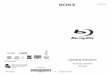 Operating Instructions - Sony Instructions Blu-ray Disc / DVD Player BDP-S550. 2 ... prevent heat build-up in the player. † Do not place the player on a soft surface such as a rug