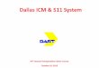 Dallas ICM & 511 System - Texas A&M University · Dallas ICM & 511 System . 87. th. ... 175 . 10-Year Net Benefit: $104M . $264M : $82M . ... ICM Coordinator. Model Operator. C2C