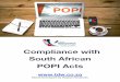 POPI Acts South African Compliance withthedocumentwarehouse.com/.../2017/05/TDW-eBook-POPI... · The Document Warehouse | | 011 298 0700 Compliance with South African POPI Acts Ebook