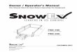 Owner / Operator s Manual - SnowEx Productslibrary.snowexproducts.com/snowexproducts/pdffiles/... · This Manual Must Be Read Before Operating The Equipment Owner / Operator s Manual