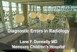 Diagnostic Errors in Radiology - pedrad · Diagnostic Errors in Radiology Lane F. Donnelly MD Nemours Children’s Hospital. Human Performance Mean . Human Performance ... Errors