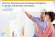 SAP User Experience and Landscape Architecture in the ...€¦ · SAP User Experience and Landscape Architecture ... no responsibility for errors or omissions in ... User Experience