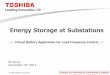 Energy Storage at Substations - NEDO Storage at Substations ― Virtual Battery Application for Load Frequency Control ― Disclosure: Any unauthorized use of these Materials is prohibited