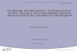 Defining Mathematics Competency in the Service of ... 2009 Defining Mathematics Competency in the Service of Cognitively Based Assessment for Grades 6 Through 8 Edith Aurora Graf …Authors: