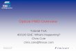 Optical PMD Overview - Finisar Corporation PMD... · Optical PMD Overview Tutorial T1A: 40/100 GbE: What's Happening? Chris Cole chris.cole@finisar.com San Jose, CA USA 24 February