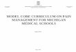 MODEL CORE CURRICULUM ON PAIN … 2 of 33 Model Core Curriculum on Pain Management for Michigan Medical Schools Table of Contents 1. Introduction and overview 1.1. The burden of pain