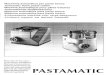 Simac PastaMatic Automatic Electric Pasta Maker€¦ ·  · 2012-04-16Never let children or disabled use the appliance without ... (9), centre the slide cables and screw the 