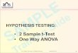 2 Sample t-Test One Way ANOVA - Minitab Maestro | Minitab …minitabmaestro.com/wp-content/uploads/2013/01/Hypot… ·  · 2013-01-31•2 Sample t-Test •One Way ANOVA ... One Way