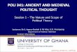 POLI ANCIENT AND MEDIEVAL POLITICAL THOUGHT · College of Education School of Continuing and Distance Education 2014/2015 – 2016/2017 1 POLI 341: ANCIENT AND MEDIEVAL POLITICAL