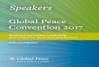 Global Peace Convention 2017 Peace... · Global Peace Convention 2017 Speakers. ... of former President Diosdado Macapagal. ... in Public Administration from University of Wisconsin