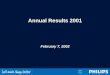 Annual Results 2001 - Philips · Net Income 2001 Analysis ... Annual Results 2001 28 Debt/Equity ratio EUR billion 2.9 6.9 7.0 9.7 ... WHIRLPOOL SHARP IBM TEXAS INSTRUMENTS SONY