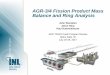 AGR-3/4 Fission Product Mass Balance and Ring Analysis TRISO Fuels Program Review July... · AGR-3/4 Fission Product Mass Balance and Ring Analysis ... Program Review. Idaho Falls,