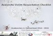 Avalanche Victim Resuscitation Checklist - ICAR€¦ · Avalanche Victim Resuscitation Checklist From theory to practice Avalanches in Switzerland 2014 - 2015 Alexandre Kottmann Marc