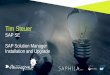 SAP Solution Manager 7.2 Global Roadshow - AFSUG€¦ · SAP Solution Manager Landscape design Build SAP ... Uptime and downtime for the productive SAP Solution Manager Technical