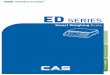ED - CAS Owner manual...10 key. The display shows “100.0”. Make sure that reference sample ④ Place an item on the platter, then the weight is displayed as a percentage of the