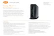 Cable Modem plus Router - Motorola Network Motorola Model MG7310 cable modem with built-in router supports modem speeds up to 343 Mbps. With its high speed and IPv4 and IPv6 networking