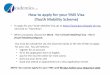 How to apply for your YMS Visa (Youth Mobility Scheme) · • pay for the visa fee online (in most cases) • print out ... you will be brought back to the Visa4UK website and in