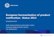 European harmonisation of product notification- Status … · European harmonisation of product notification- Status 2014 Ronald de Groot Dutch National Poisons Information Center