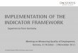 Implementation of the indicator Framework - unece.org · Indicator report “Quality of work – Earning money and what else counts”