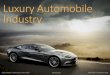 Luxury Automobile Industry - Cornell University · PDF fileLuxury Automobile Industry Luka Jankovic, Alexa Davis, ... RAW DATA ANALYSIS • The overall US automobile industry will
