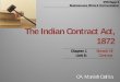 The Indian Contract Act, · The Indian Contract Act, 1872. CA. Manish Dafria . Chapter 1 Unit 5: Breach Of Contract . IPCC Paper 2 Business Laws, Ethics & Communication