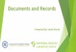 Documents and Records - National Health Laboratory …€¦ · Document control, including records ... Why Manage / Control Documents and Records? 33 ... Document QSP-GEN-006 defines