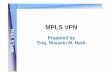 MPLS VPN -  · PDF fileMPLS VPN • MPLS VPNs are enhancement to MPLS • MPLS uses a virtual circuit (VC) across a private network to lt th VPN f it V PN emulate the VPN function