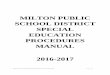 MILTON PUBLIC SCHOOL DISTRICT SPECIAL EDUCATION PROCEDURES ... · Milton Public School District Special Education Procedures Manual P a g e | 3