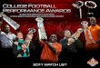 2011 CFPA SPECIAL TEAMS AWARDScollegefootballperformance.com/.../10/2011-CFPA-D-I... · • Tank Carder, TCU • Tanner Brock, TCU • Emmanuel Acho, Texas • Keenan Robinson, Texas