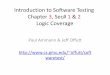 Introduction to Software Testing Chapter 3, Sec# 1 & 2 ...zasharif/Web/SE430/Slides/Ch3-1-2-overviewLogicEx... · Introduction to Software Testing Chapter 3, Sec# 1 & 2 ... •The