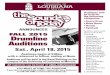 Drumline Auditions - University of Louisiana Monroe Auditions Sat., April 18, 2015 Auditions begin at 9:00am with a rehearsal to follow, ending at Noon. Auditions will be held in the