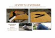 LEVER’S LEVERAGE - davidchoi.us. Science Project... · How does the position of the weight affect the balancing point ... as levers, you will explore the constant ... a water bottle