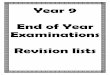 Year 9 End of Year Examinations Revision listsbvgs.co.uk/wp-content/uploads/2018/04/Year-9-revision... ·  · 2018-04-26Was the Munich Putsch good or bad for the Nazis? 5. How did