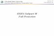 OSHA Subpart M Fall Protection - Cleveland State Universityacademic.csuohio.edu/duffy_s/Section_13.pdf · OSHA Subpart M Fall Protection. Section 13 ... 1926.500 Scope, ... (1.8 m)