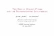 The Rise of Market Power and the Macroeconomic Implications · The Rise of Market Power and the Macroeconomic Implications ... demand P(Q) = a bQ for example, h(Q) = bQ Our measure