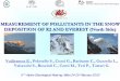 MEASUREMENT OF POLLUTANTS IN THE SNOW … · DEPOSITION OF K2 AND EVEREST ... RESULTS PRESENTATION Islamabad, 25 – 27 April 2005 The K2 2004 Expedition environmental result’s